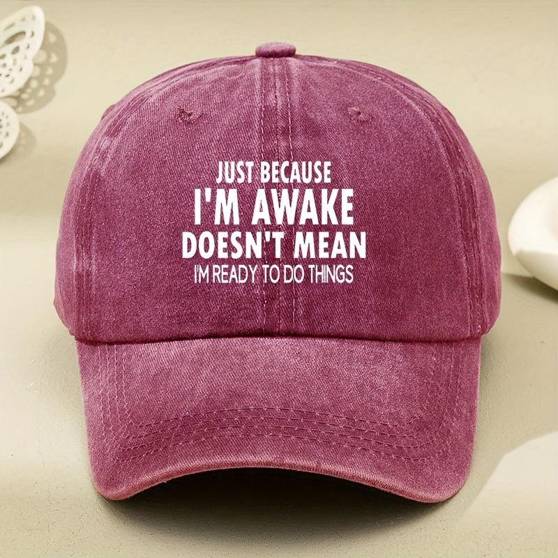 Letter Printed Hats for Men and Women, Retro and Versatile Soft Top, Curved Brim, Small Baseball Cap with Face, Outdoor Leisure
