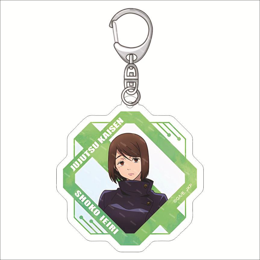 Anime Jujutsu Kaisen Keychain Q Version Satoru Gojo Geto Suguru Kugisaki Nobara Key Ring Cosplay Backpack Hanging Pendant Gift