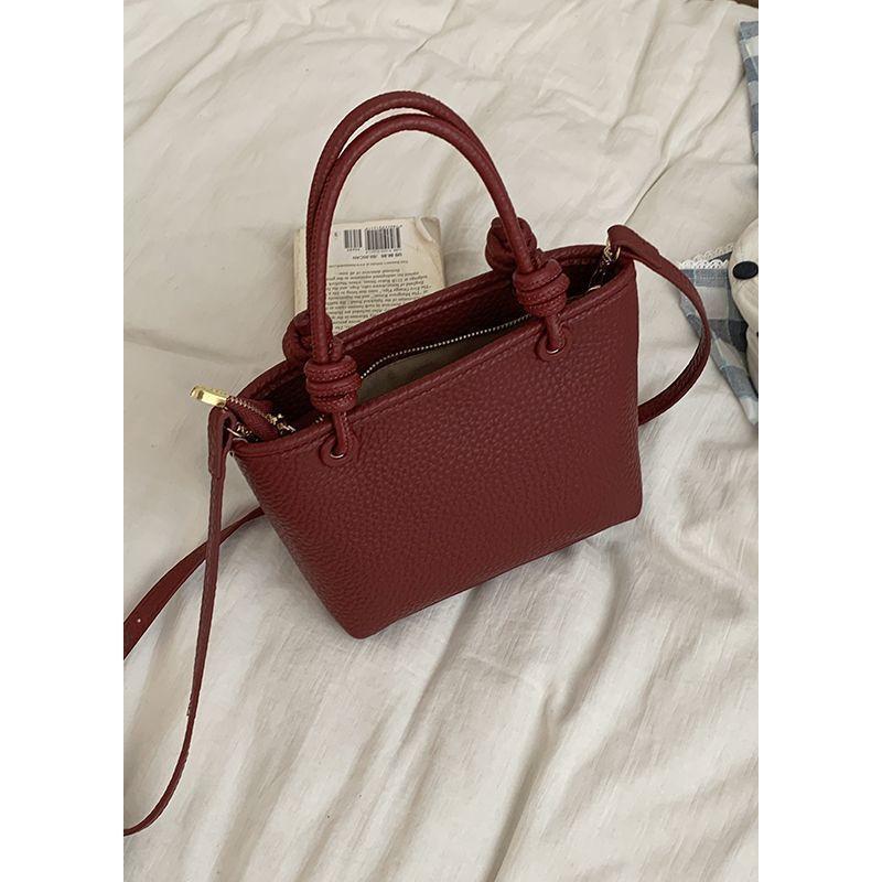 Red Wedding Bag Women's Trendy Daily Handbag High-quality Texture Fashionable Bucket Cabbage Basket Bag