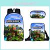 Cartoon Game Minecraft Character Printed Children Large Capacity Backpack