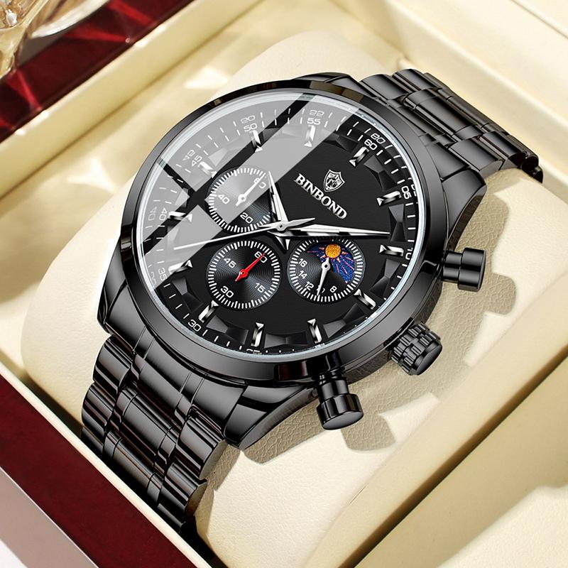 UTHAI Men's Watch Fashion Trend Waterproof Night Light Advanced Multi Functional Sports 42MM Dial Quartz Men's Watch Reloj V0030