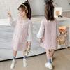Girls' Little Fragrant Wind Dress Spring and Autumn Clothing Children's Skirt Baby Long Sleeved Princess Skirt 3-11 Years Old