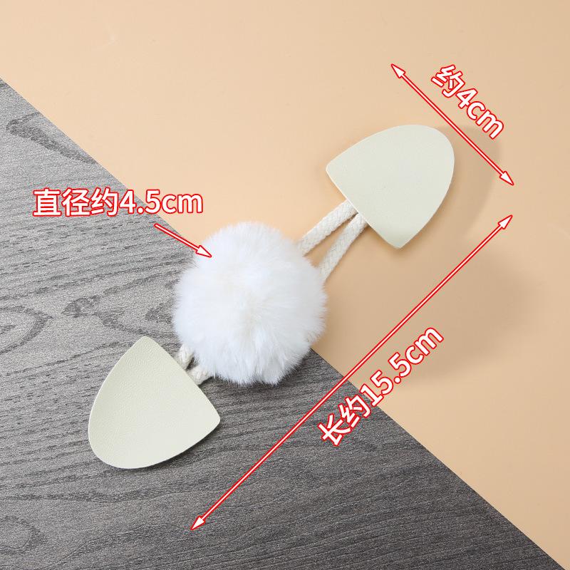 1 Pair Horn Buttons Duffle Coat Jacket Fasteners Toggle with Leather Patch Buckle Buttons for Overcoat Decor Sewing Accessories