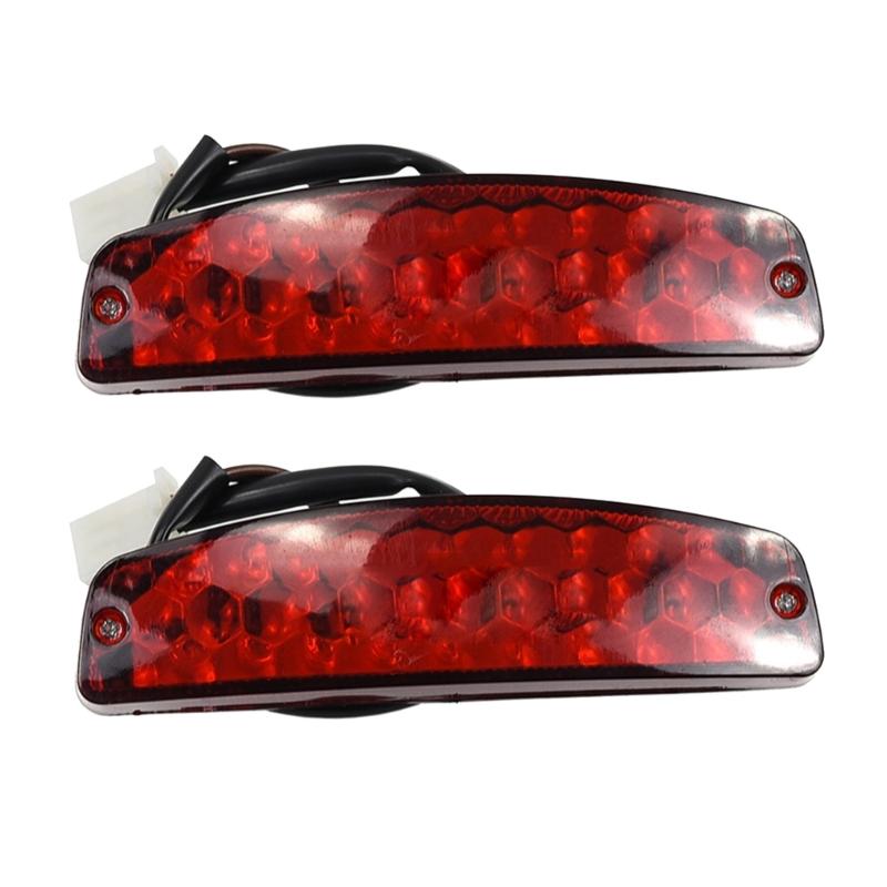 2pcs LED Tail Light Brake Lamp Plastic Tail Light Efficient LED Tail Light Universal Motorcycle Light set for Scooter