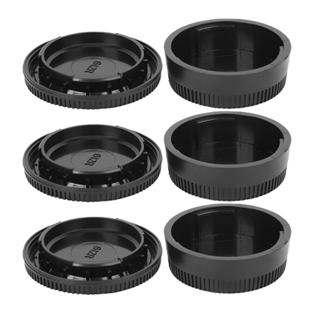 Hard Plastic Black Lightweight Dustproof Scratch Resistant Camera Body Lens Cover Kit for Nikon F Mount Cameras