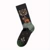 4 Pairs Creative Retro Oil Painting Socks, Comfy & Breathable Mid Tube Socks, Women's Stockings & Hosiery