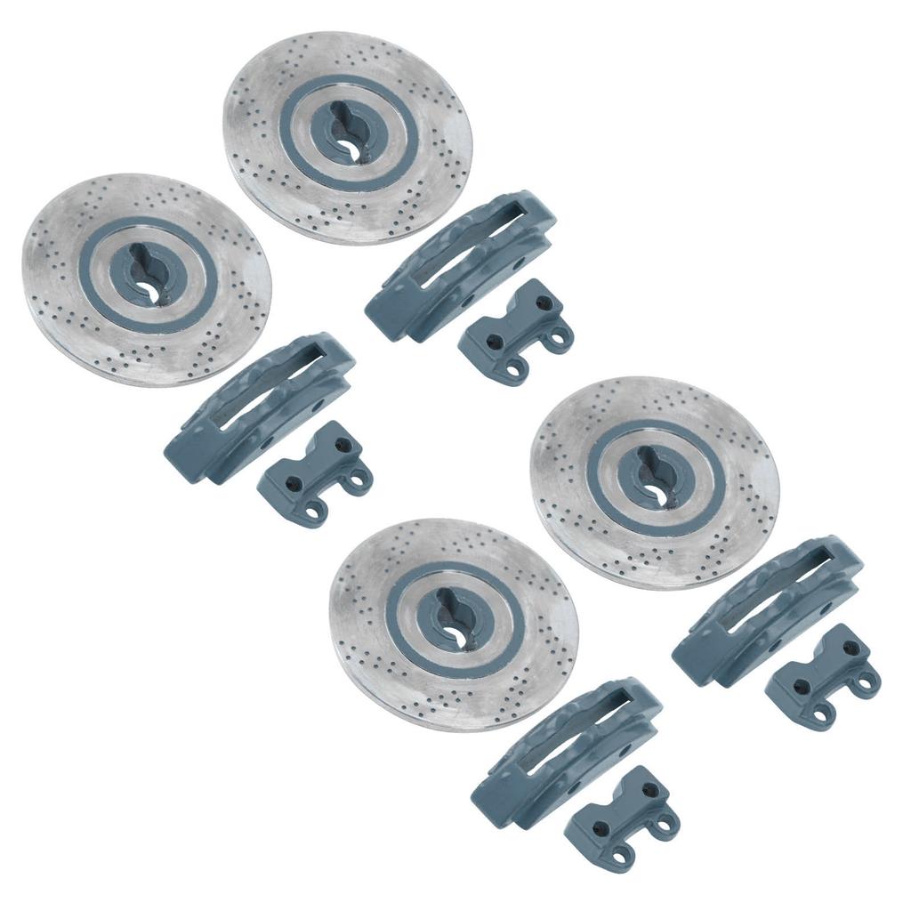 4Pcs Simulation Metal Brake Discs Calipers Fit for Traxxas TRX4 TRX6 1 10 RC Car PartsGray