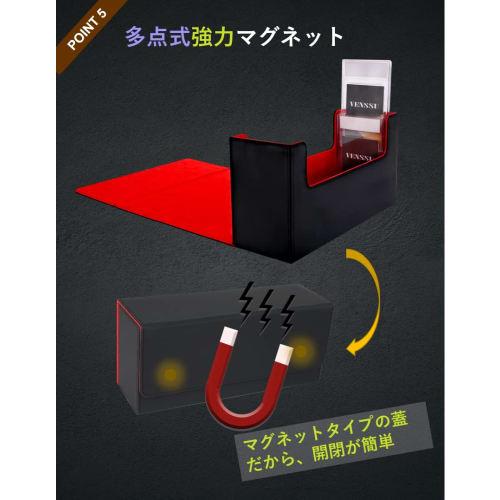 PSA BGS Certified Card Case, Screw-Down Storage Box, Deck Case, Trading Card Case, PU Leather, Large (Holds 40 Cards, Black with Gray Interior)