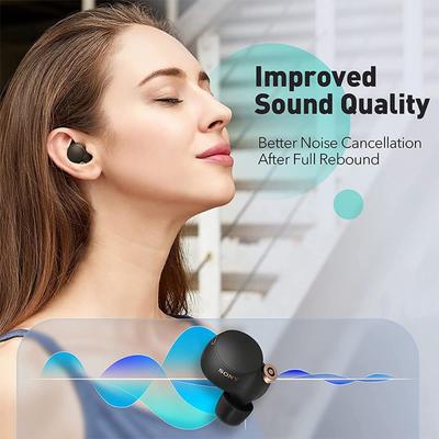 2 Pairs Sound Insulation Replacement Foam Earbuds Eartips Nano Coating Protective Soft Ear Plugs Pads S M L Comfortable