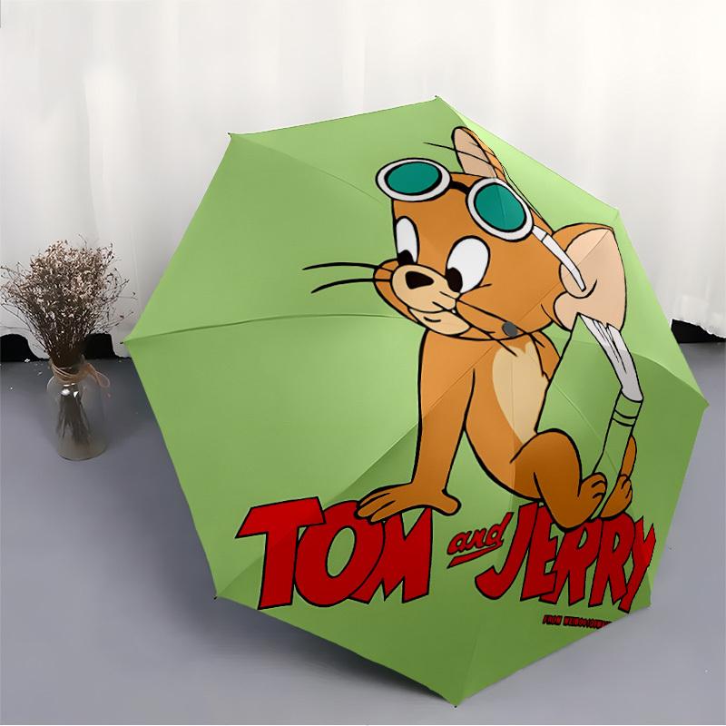 1pc Tom Jerry Windproof Automatic Umbrella, Lightweight for Women/Men, Perfect Christmas Gift a0811218