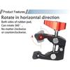 Aluminum Material Crab Clamp 3/8" Hole Magic Arm Clamp Versatile Camera Clamp  Camera Mounting
