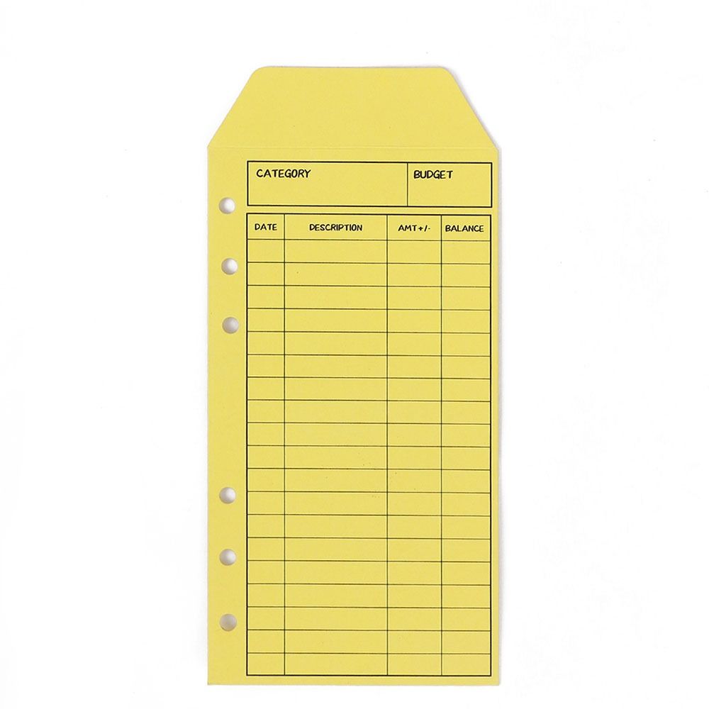 Money Saving Cardstock Cash Envelope Kawaii A6 Binder Budget Planner Office Supplies