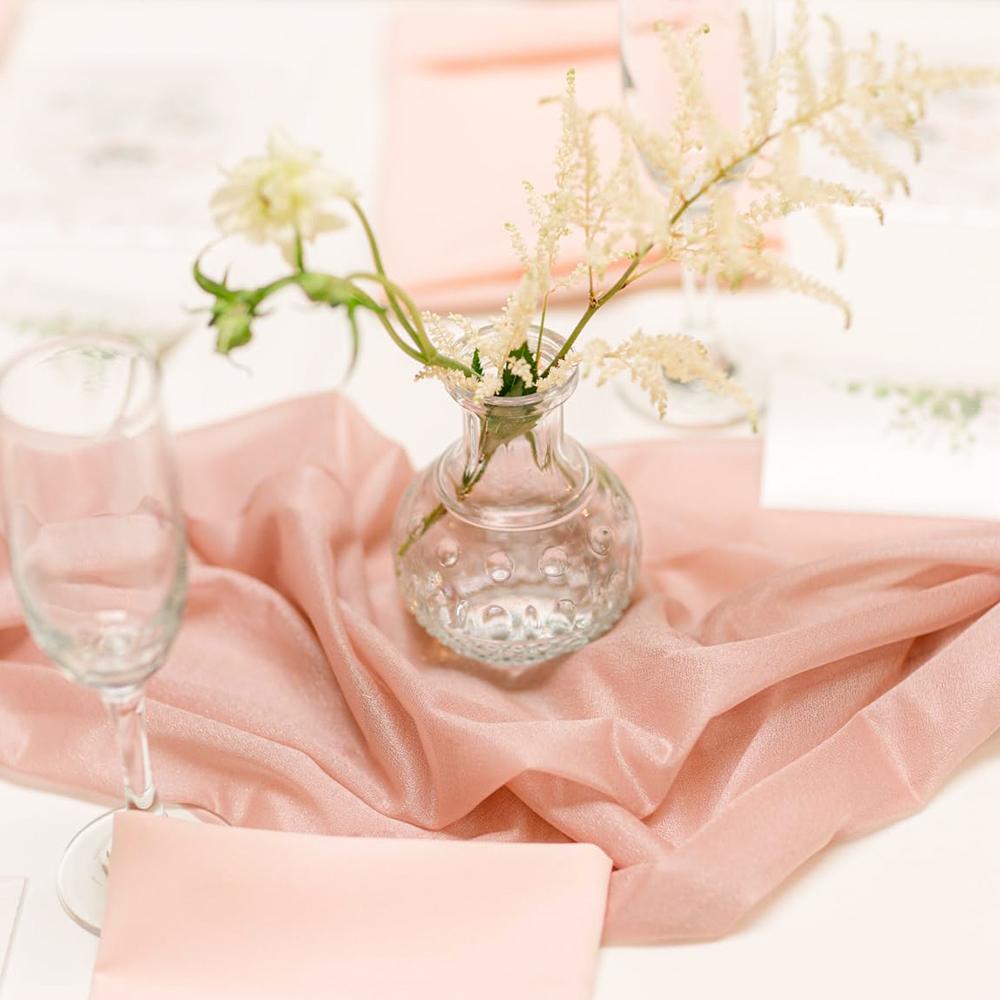 Effulge Chiffon Table Runner Romantic Sheer Table Runners for Wedding Party Bridal Baby Shower Birthday Holiday Decorations