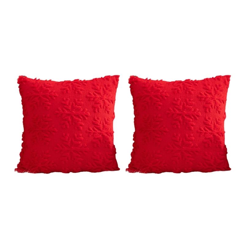 

Christmas Throw Pillow Cover 45x45cm, Festival Sofa Chair Cushions Case for Living Room Bedroom красный