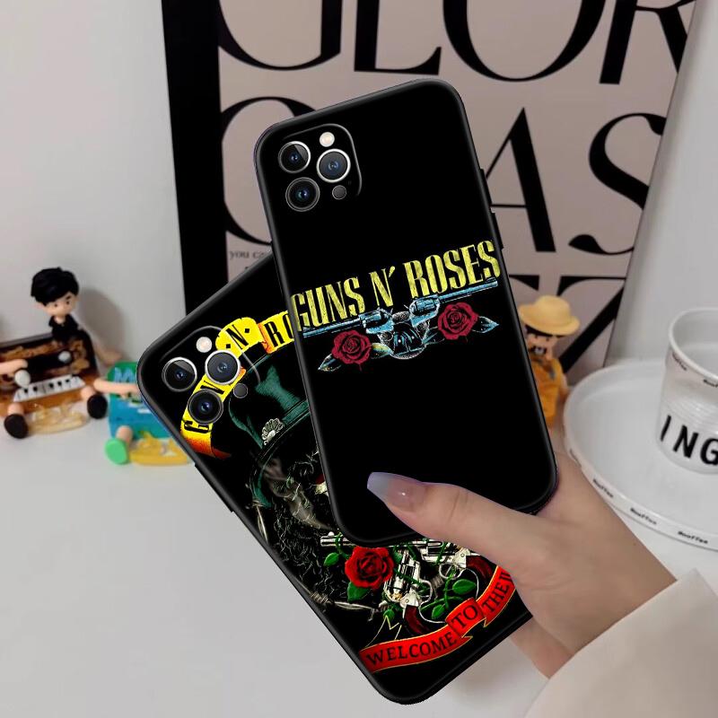 BH24 G-guns R-roses Phone Case for Samsung Galaxy M06 M15 M16 M35 M55 M56 A36 A42 A50 A50S A51 A52 A32 A33 A05 A05S A06 A16 A20