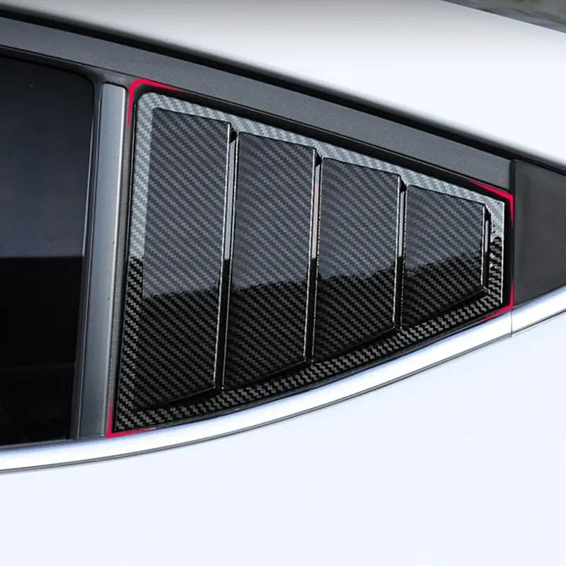 For Hyundai Elantra 2017- ABS Plastic Rear Window Quarter Louver Scoop Cover Side Vent Trim Car Adhesive Accessories