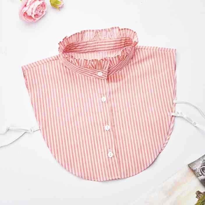 Mens Striped Formal Suit Fake Collar for Women Lapel Shirt Detachable Collar Sweater Suits Removable False Collar Neck Ties