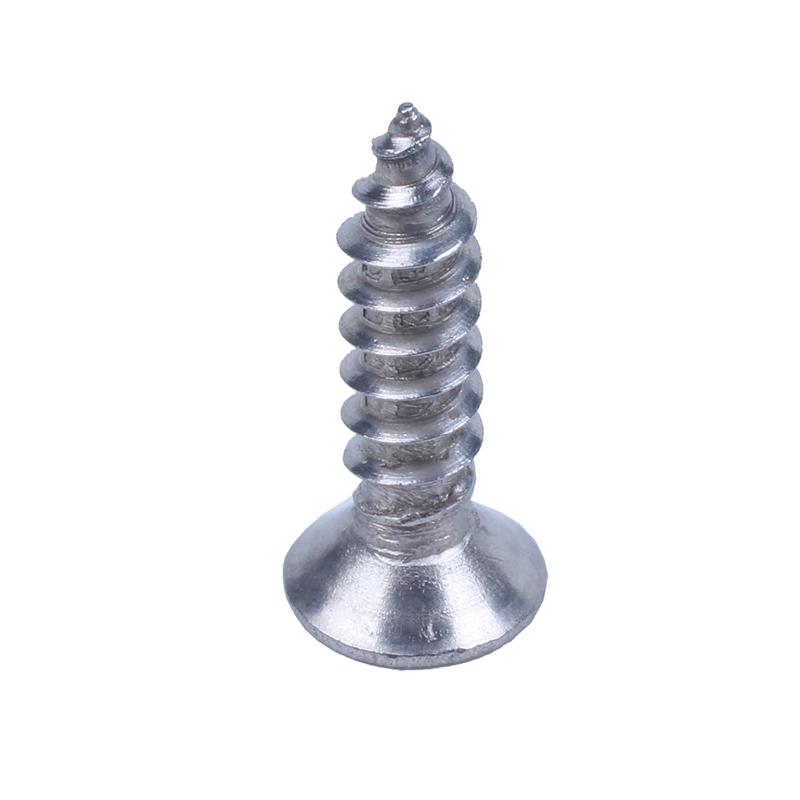 

400X Stainless Steel Flat Head Phillips Self-Tapping Screw 12X3mm Silver-B61B срібний