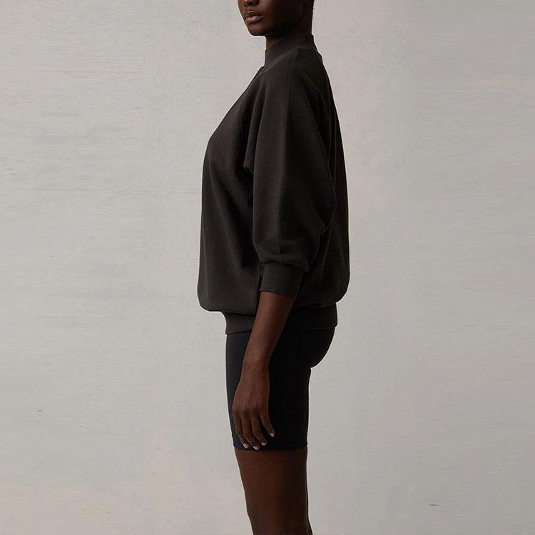 Fear of God Essentials Ss22 3/4 Mock Neck Sweatshirt Women Sweatshirt Iron FOG-SS22-224
