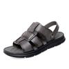 Men's Sandals 2024 Summer Fashion Comfortable Waterproof Anti slip Leather Sandals Soft Sole Slippers Breathable Casual Shoes