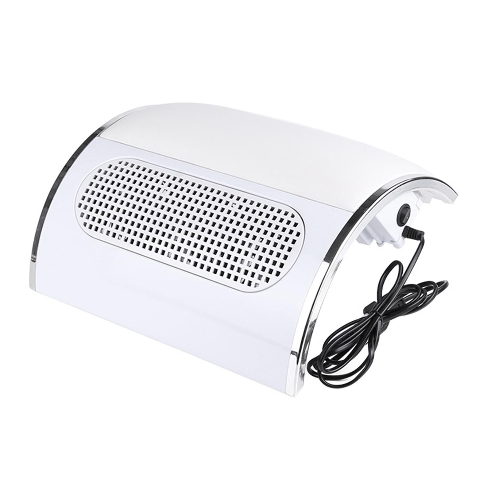 

Пылесборник для ногтей 40 Вт с 3 вентиляторами, малошумный, мощный пылесос для ногтей с подставкой для рук, маникюрный салон US Plug белый