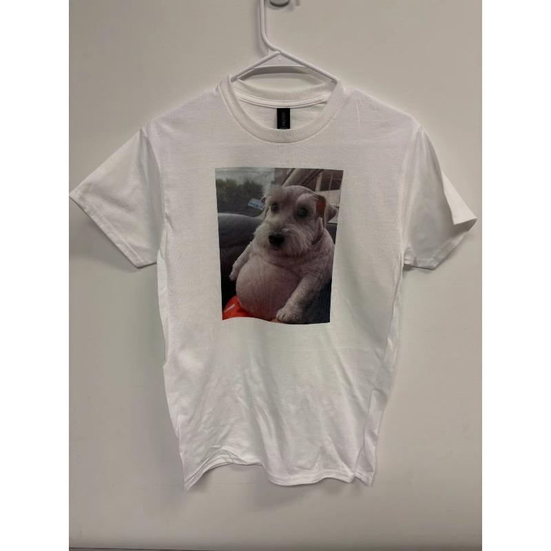 

Cute Dog Y2k Tops Funny Emoji Top Print Short Sleeve Round Neck Loose Tshirt Casual Cotton Streetwear Unisex 3XL