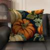 Pumpkin Cushion Cover Natural Linen Organic Fabric Double-Sided Printing Sofa Home Decor Gift Pillow Case