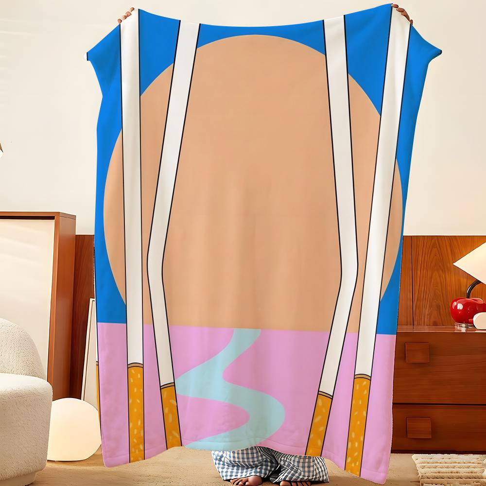 Artist A-Ana P-Popescu Throw Flannel Throw Blanket, Lightweight Cozy, Durable Washable Cute Cool