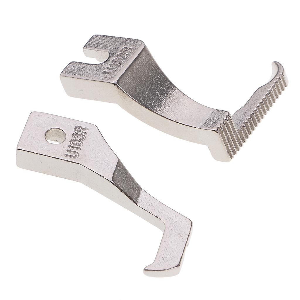 

Right Toe Zipper Foot Replacement Set for Industrial Sewing Machine Feet U192R U193R Metal Presser Foot Attachment