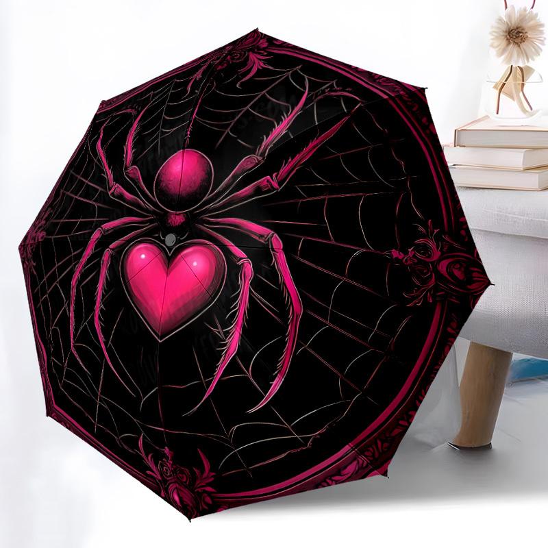 1pc Spider Web Automatic Open/Close Umbrella, Windproof, Folding Compact Umbrella with Lightweight Design for Women/Men228
