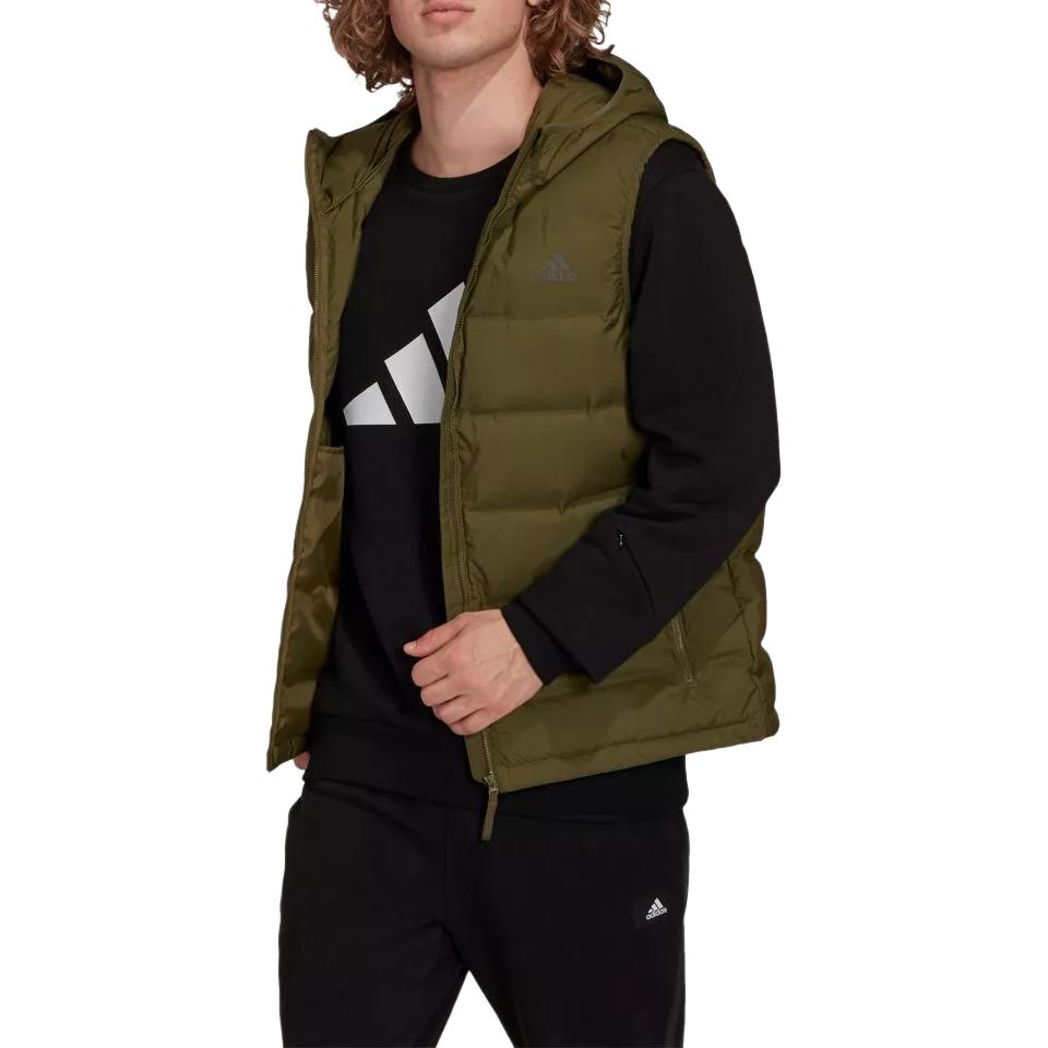 Adidas Gray Duck Down Breathable Hooded Sleeveless Down Vest Men vest GT9208