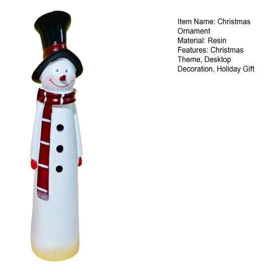 Christmas Santa Claus Figurine Hand-painted Cartoon Snowman Resin Statue Sculpture Holiday Party Home Office Desktop Decoration