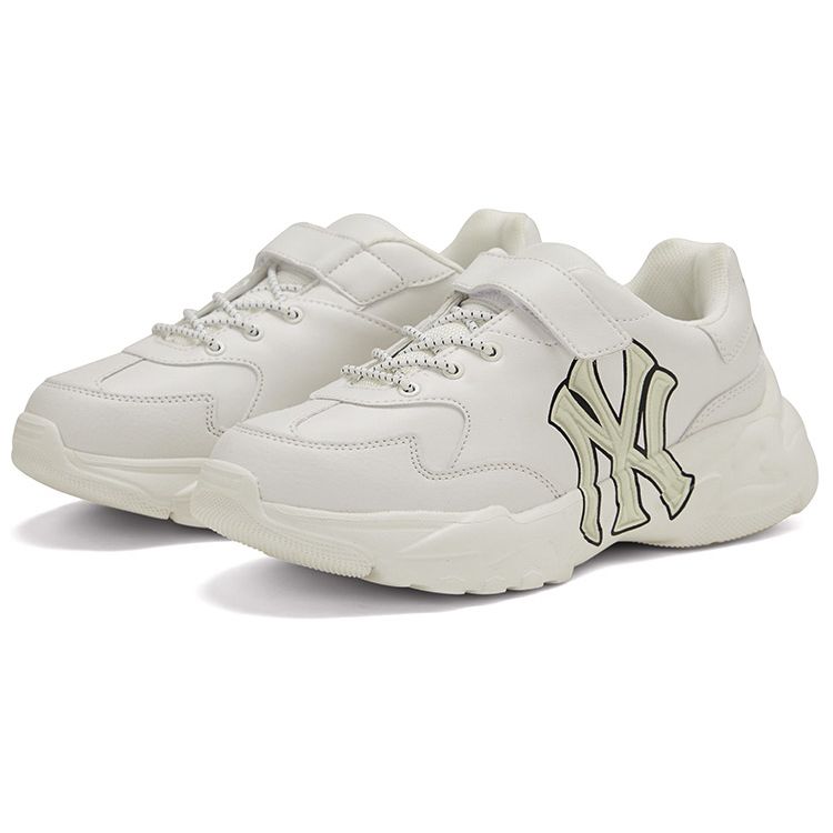 MLB Big Ball Chunky Classic Velcro Low Top Kids Casual Shoes Kids sneaker White 7ASHJA23N-50WHS