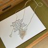 Women's Long Adjustable Ape Bead Nelace Faionable Korean Sle Ins Versatile Clavicle Chain Accory Fre Outlined