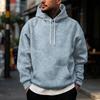 Men's Vintage Print Hoodie with Single Pocket Casual Pullover