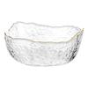 Xingxuan Goldrand Glasschale Transparent Obstteller Gemüsesalatschüssel Zuhause Kreative Kalte Gemüseschüssel