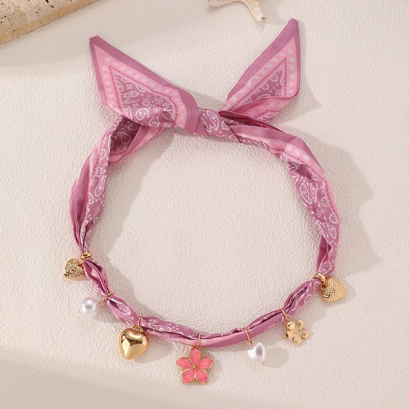 Colorful Heart Flower Necklace For Women With Minimalist Design Perfect