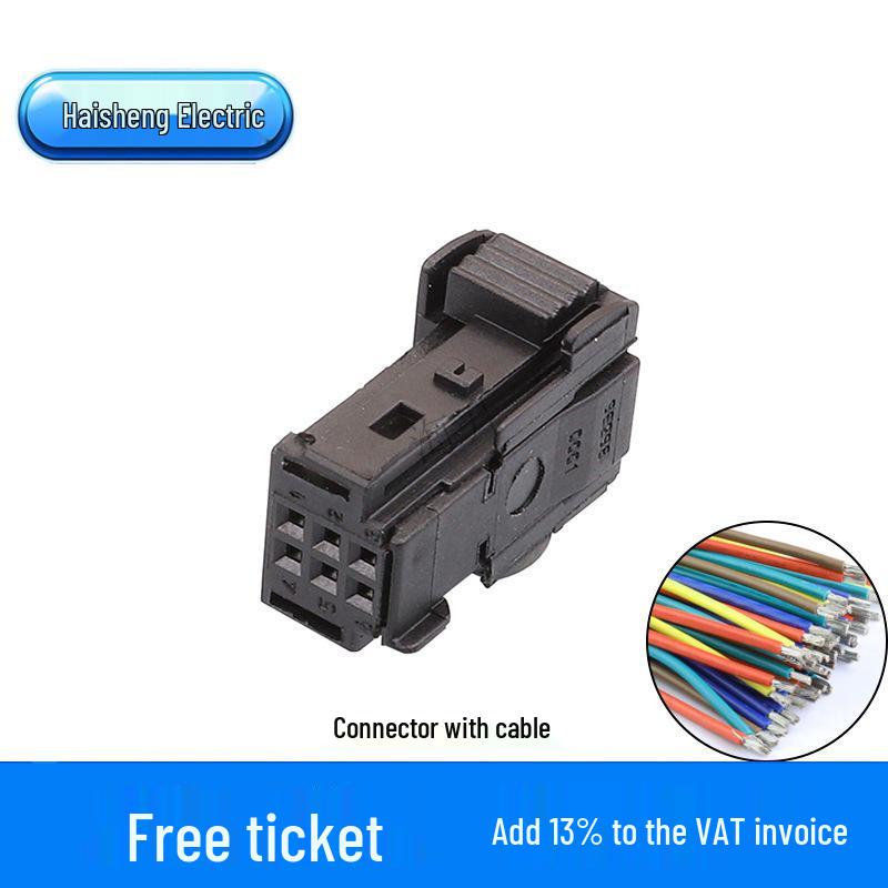DJ7068YA 0.6 Series 6P Black Automotive Connector Wire Harness Plug 98298-0001