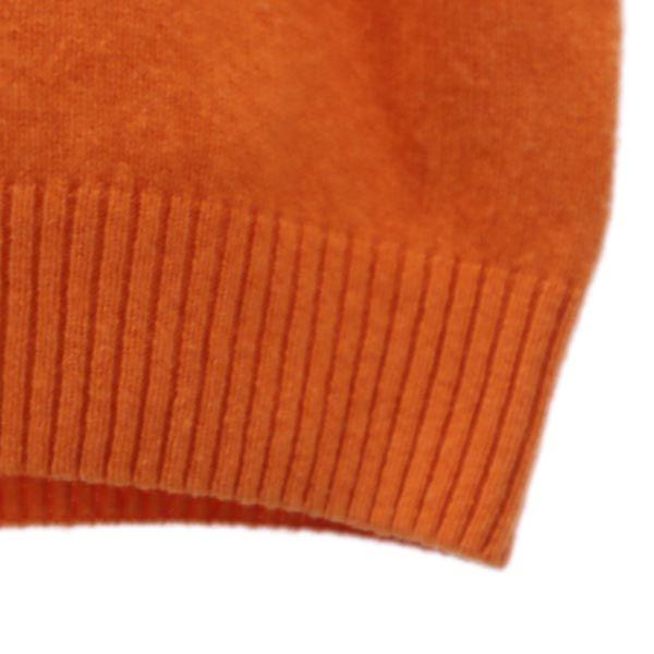 Mars Nnit Wear British Wool Long Sleeve Sweater XL Orange Knit Men's Used