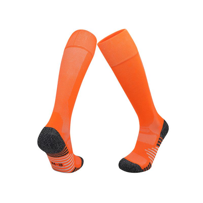 

World Cup Pro Football Moisture-Wicking, Non-Slip, Shock-Absorbing Long Tube Training Socks Small (Shoe Size 28-33) оранжевый