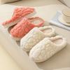 Winter home indoor velvet warm cotton slippers men and couples wear non-slip soft bottom trendy cotton slippers women