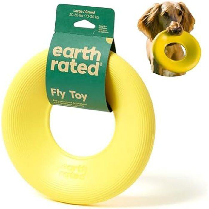 Jouet pour Chien - EARTH RATED - Disque Volant - Taille L - Flottant - Haute Visibilité