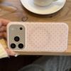 Trendy Double-Layer Magnetic Pink Polka Dot Phone Case for iPhone 17 Pro Max - Drop-Proof Design
