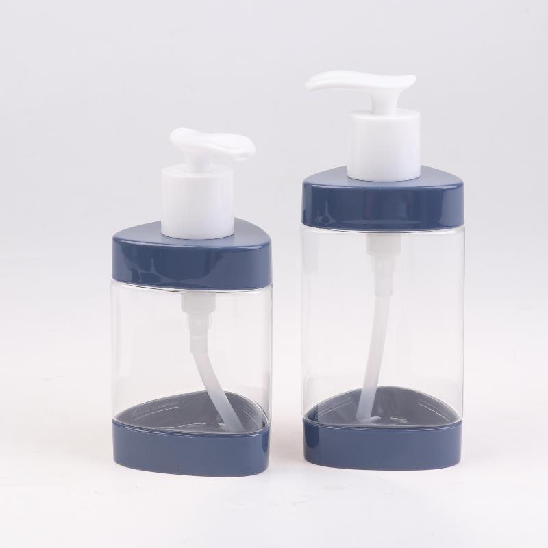 1Pcs Plastic Press Empty Shampoo Bottle High-Capacity Refillable Travel Portable Container Shower Gel Bottle Transparent