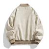 Autumn New Hong Kong Style PU Leather Jacket Men's Loose Large Size Fat Man On Clothes Solid Color Casual Couple Coat