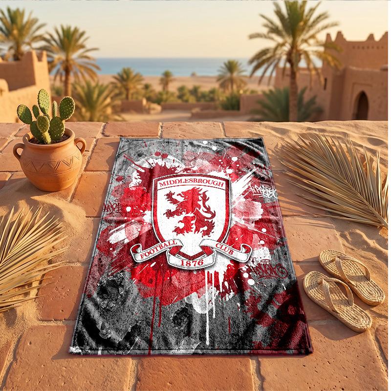 Asciugamano da Spiaggia in Microfibra Middlesbrough FC Asciugatura Rapida Assorbente Grande per Spiaggia Nuoto Viaggio