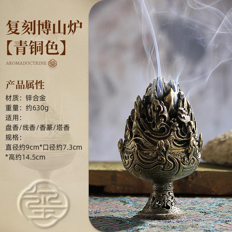 Antique Style Copper Incense Burner Household Indoor Tea Ceremony Citron Incense Coil Incense Burner Agarwood Sandalwood