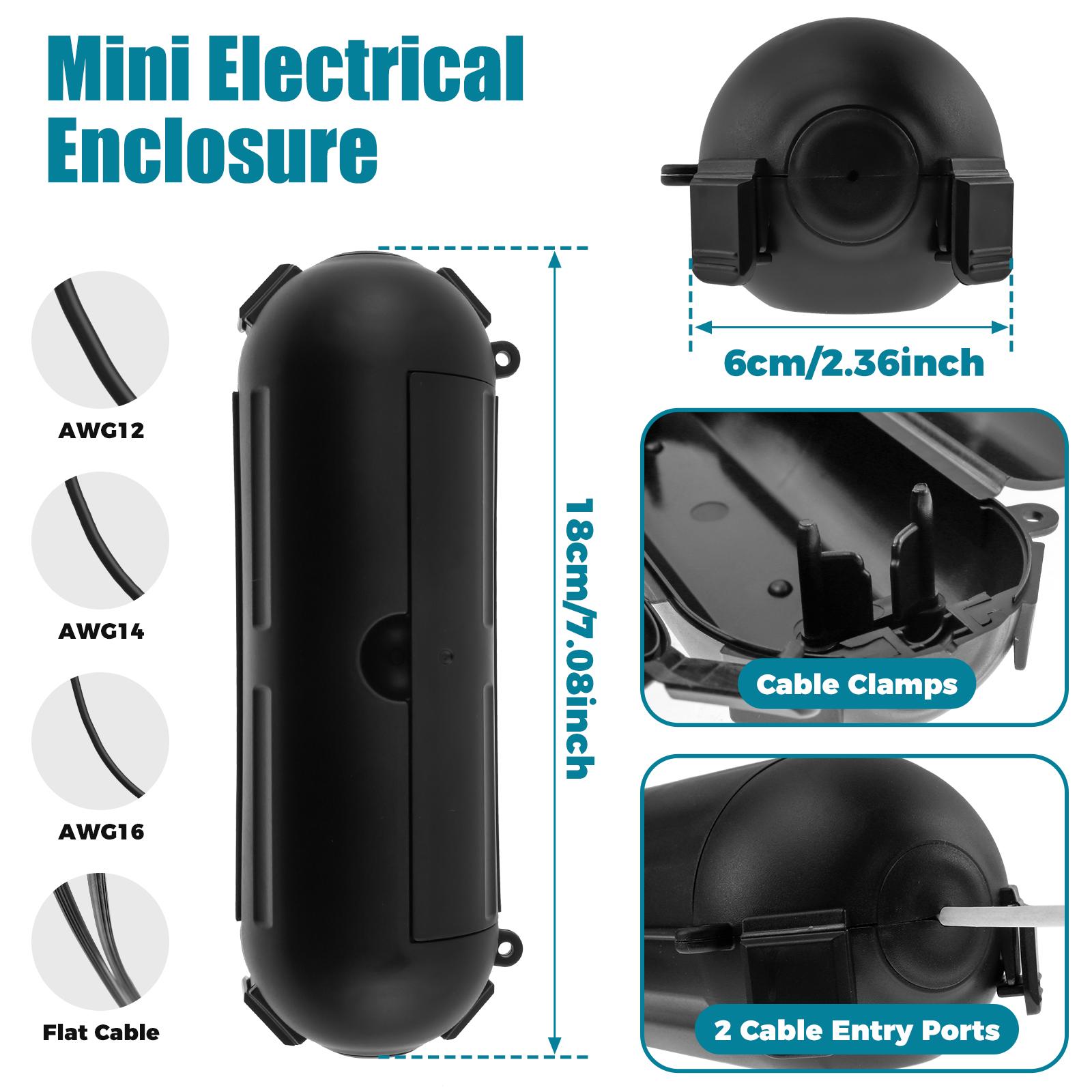 

Outdoor Extension Cord Safety Cover with Waterproof Seal Weatherproof Electrical Connection Box for 12/14/16 AWG Extension Cord