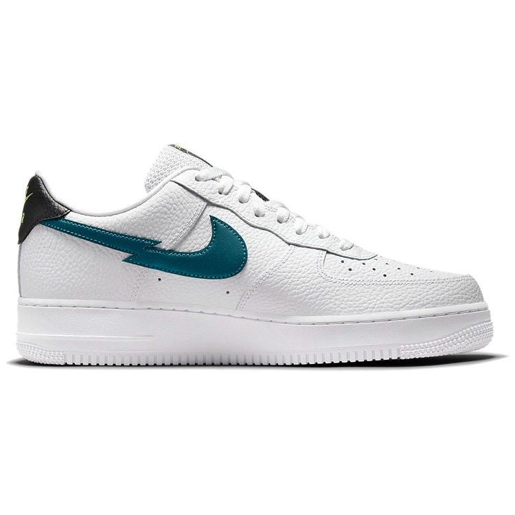 Nike Air Force 1 Low Lightning Bolt Unisex-Sneaker Weiß Aquamarin Limettengrün DJ6894-100