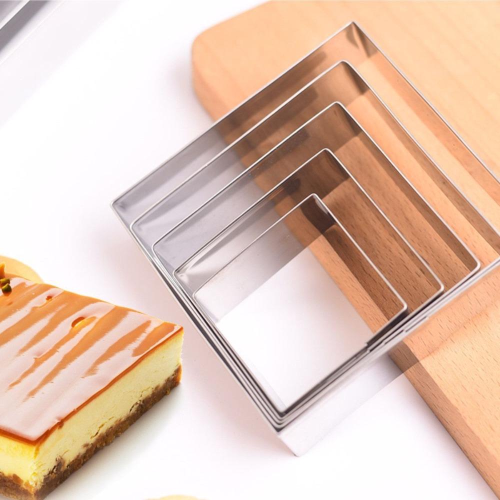 5Pcs/Set DIY Biscuit Mold Rectangle Fruit Cutter Durable Cookie Cutter  Pastry